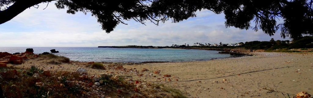 Panorámica de la playa de Son Xoriguer, Ciudadela Panorámica de la playa de Son Xoriguer, Ciudadela